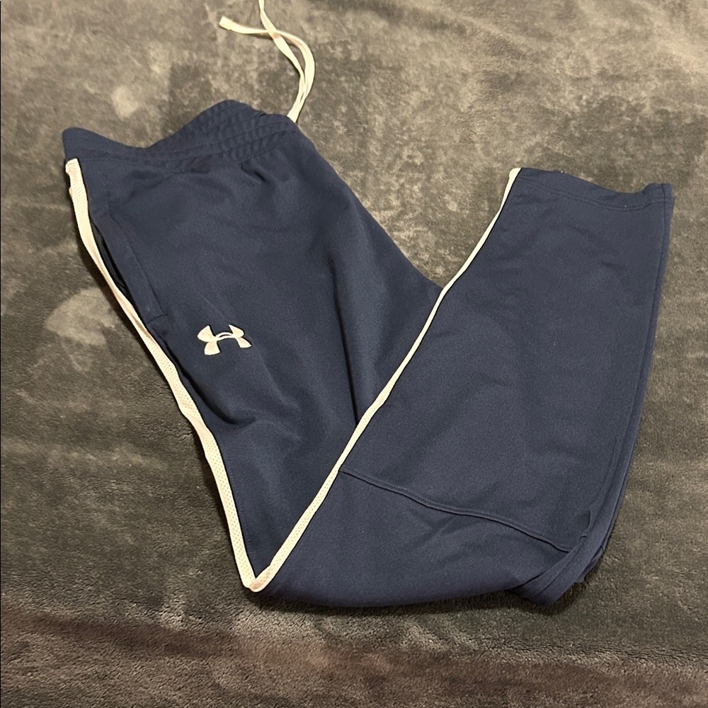 Under Armour Kids' Blue Joggers with White Trim